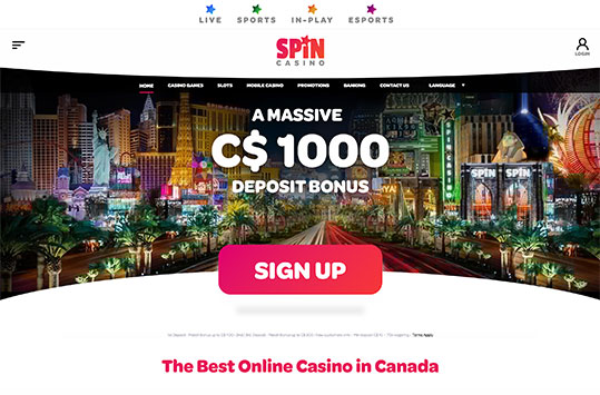 Spin Casino NZ and Canada - SpinPalace